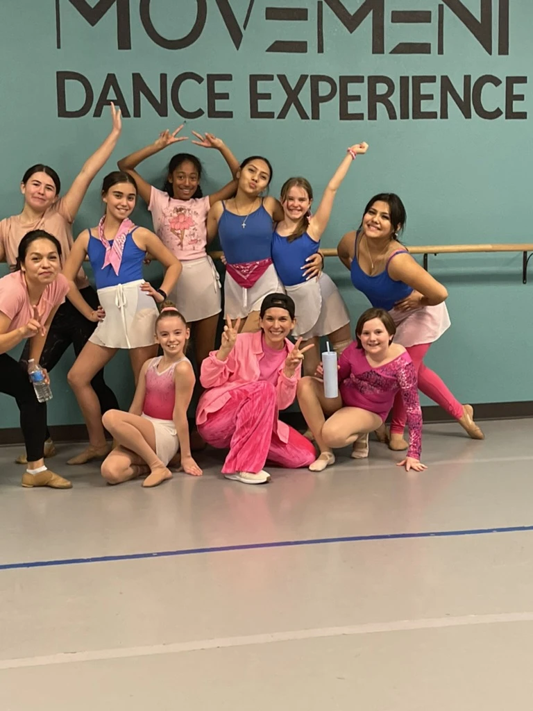 Mandy Saul with her smiling dancers at The Movement Dance Experience